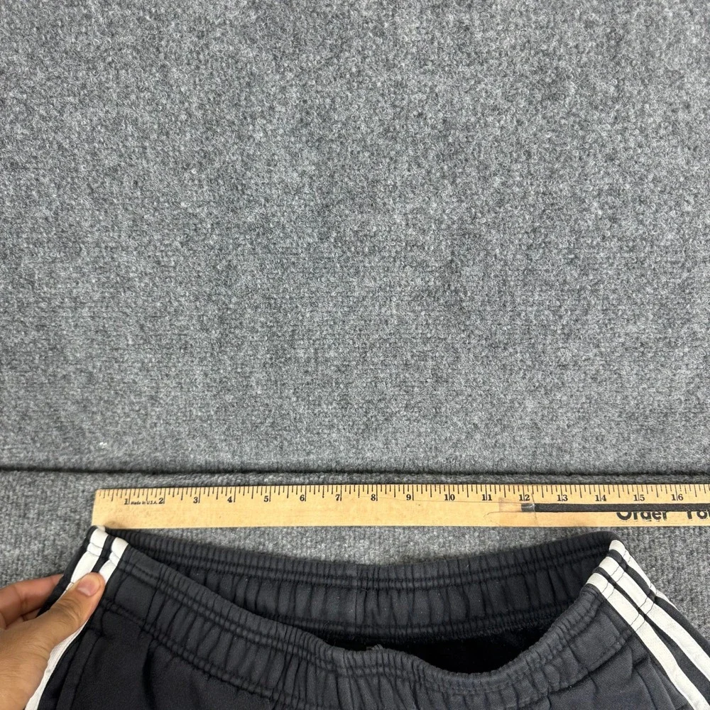 Adidas Sweatpants Mens Size 2XLT Black Fleece Three Stripe Tall Joggers Athletic